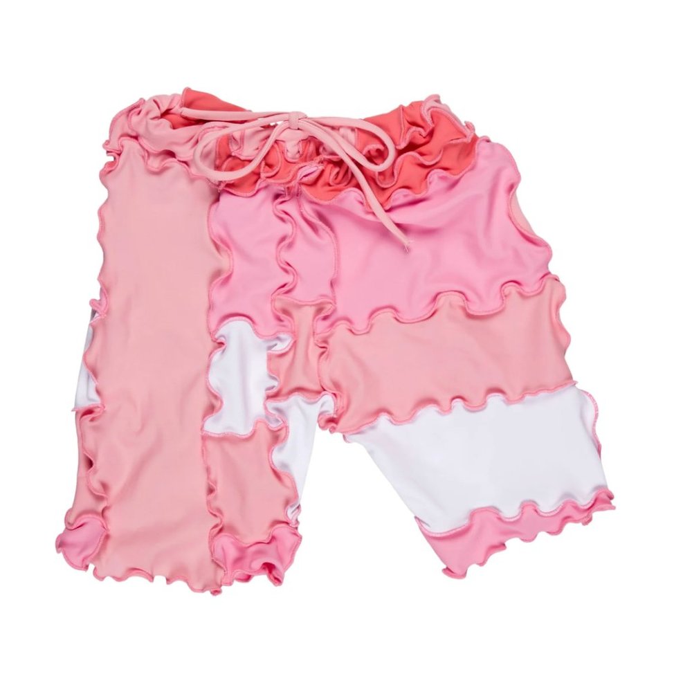 SHERRIS Colorblock Patch Pattern Bottoms Size: S - Picture 2 of 3